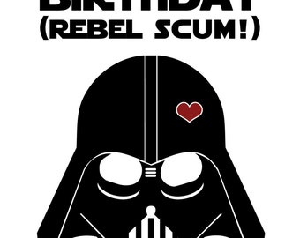 Star Wars Humorous Birthday Card for Father Do-it-yourself Printable Etsy picture regarding Printable Dad Birthday Cards called Star Wars Humorous Birthday Card for Father Do it yourself Printable Etsy